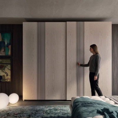 Schwebetüren Schrank Schränke Kleiderschrank Holz Luxus Schlafzimmer