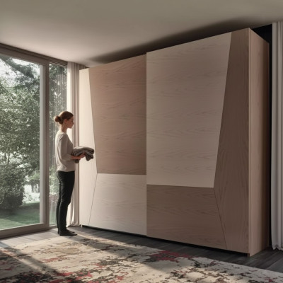 Šatní skříň hnědá ložnice Materiál dřevo Skříň Luxus Moderní