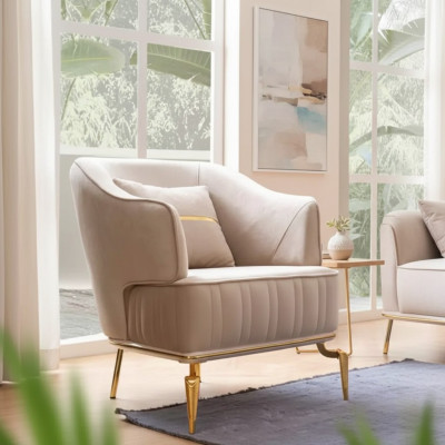 Obývací pokoj Křeslo Nábytek Otočné křeslo 1 osoba Moderní červený Design Textilie