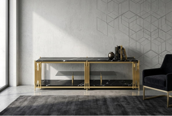 Wohnzimmer TV Staender Modern schwarz Fernseher Ständer Schrank Möbel