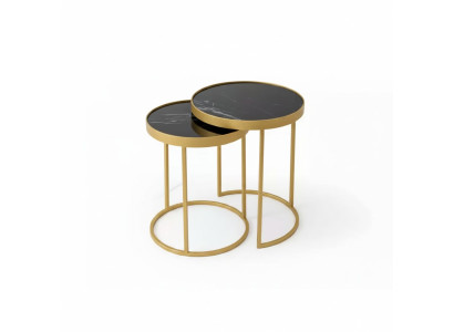 Beistelltisch gold Wohnzimmer Möbel Material Edelstahl Design neu
