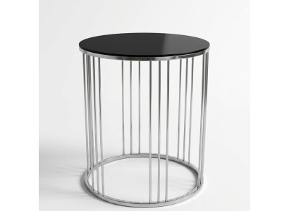 Beistelltisch Wohnzimmer Möbel Material Edelstah schwarz Design Modern