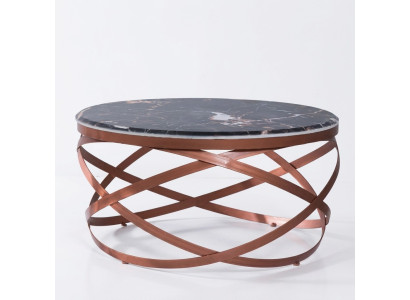 Couchtisch rund Möbel Luxus neuschwarz Modern Wohnzimmer Design braun