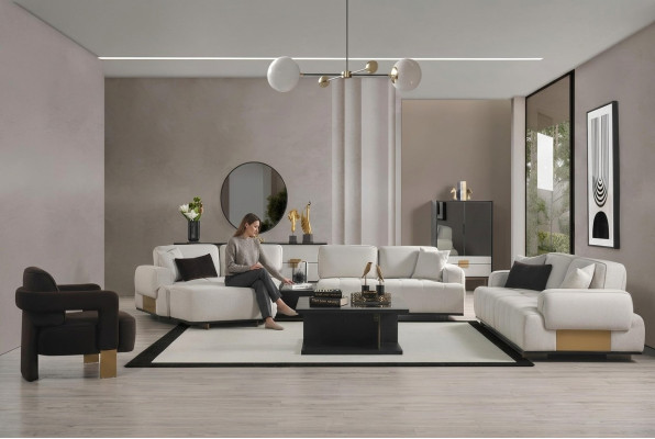 Wohnzimmer set Ecksofa L-form 31 Sitzer Sofa Couchgarnitur Möbel Sofas