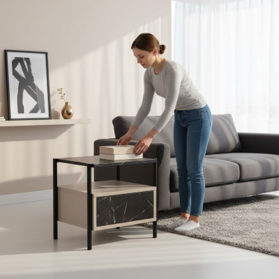 Ložnice Designérská noční konzole Designérský dřevěný noční stolek Luxusní nábytek