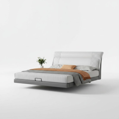 Weißes Schlafzimmer Bett Designer Lederbetten Textilbetten Doppelbetten
