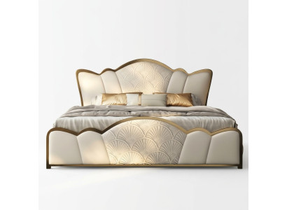 Schlafzimmer Möbell Stilvolles Weißes Doppelbett Moderne Lederbetten
