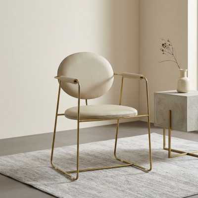 Weißer Esszimmer Stuhl Designer Edelstahlstuhl Einsitzer Moderne Möbel