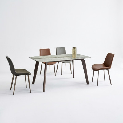 Esszimmer Möbel Designer Rechteckiger Tisch 4x Polsterstühle Luxus 5tlg