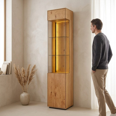 Wohnzimmer Vitrine Anrichte Holz Schränke Möbel Anrichte Glas Schrank