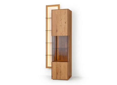 Designer Esszimmer Anrichte Brauner Holz Schrank Wohmzimmer Vitrine Neu