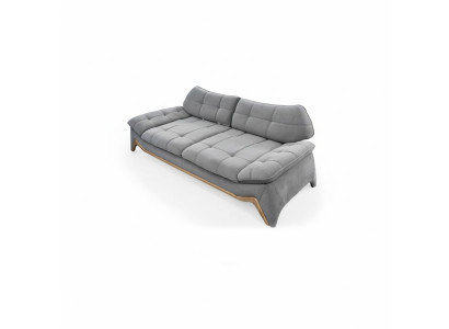 Graues Polstersofa Designer 3-Sitzer Wohnzimmer Dreisitzer Edle Couch