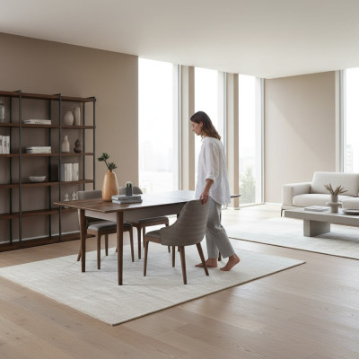 Großer Esszimmer Brauner Tisch Holz Möbel Designer Esszimmer Tische