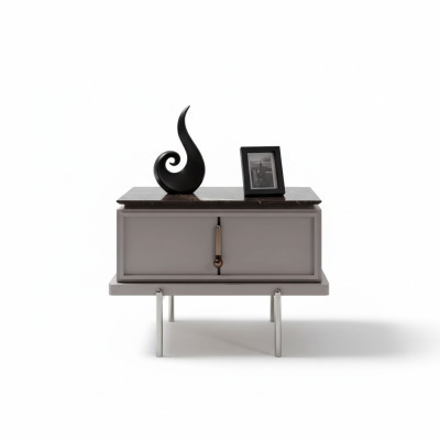 Hnědý noční stolek Stylový ložnice Dřevěný nábytek Designový nábytek Nový