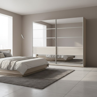 Designer šatní skříň šedá dřevěná skříň ložnice luxusní skříně