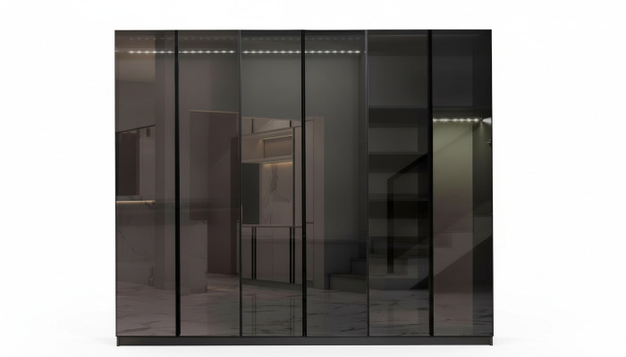 Moderner Grauer Kleiderschrank Schlafzimmer Schränke Designer Einrichtung