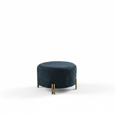 Designer Dunkelblauer Hocker Wohnzimmer Fußhocker Sitzmöbel Edle Möbel