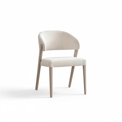 Jídelní židle Bílá polstrovaná židle Designové jídelní dřevěné židle Nové.