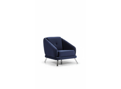 Sessel Luxus Wohnzimmer Modern Design Textil Möbel Luxus Sitz Blau