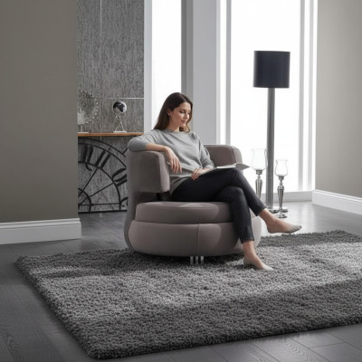 Moderní židle Obývací pokoj Designér Luxus Sedačka Textilní nábytek Klub Relax