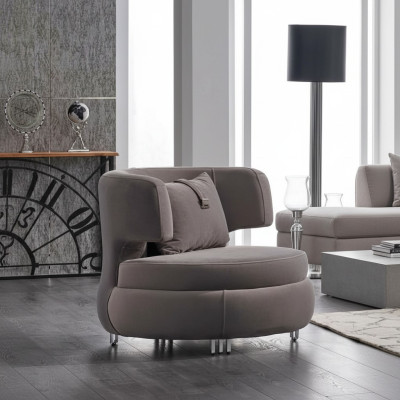 Moderní židle Obývací pokoj Designér Luxus Sedačka Textilní nábytek Klub Relax