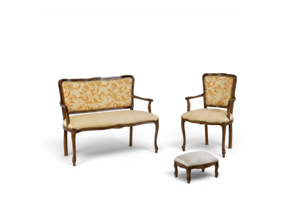 Stilvolle Klassische Design Sitzgarnitur Polstermöbel Designe Sitzbank Hocker Stühle