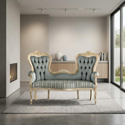 Klassische Chesterfield Sitzbank Polstermöbel Wohnzimmer Textilbank