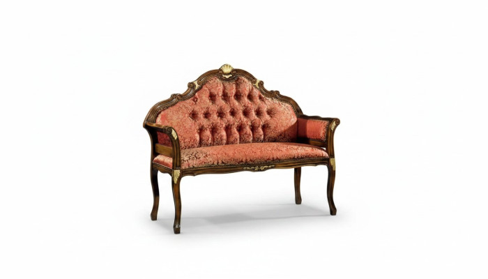 Klassische Chesterfield Sitzbank Stoffmöbel Wohnzimmermöbel Sitzmöbel