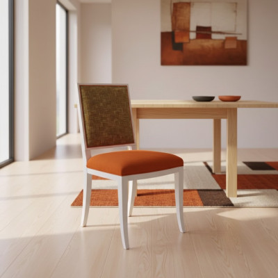 Jídelní židle designérská dřevo luxusní styl klasická čalouněná židle