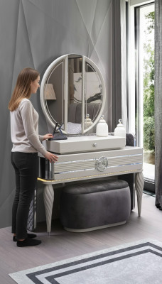Schlafzimmer Schminktisch mit Spiegel Luxus Neu Konsole Modern Design