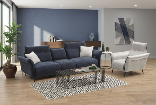 Sofagarnitur Luxus Dreisitzer Sofa Polster Sessel Wohnzimmer Couch Neu