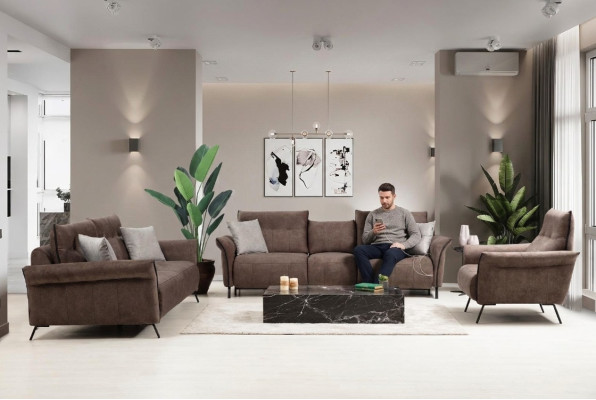 Set Wohnzimmer Sofa Couch Designer Modern Sofagarnitur Luxus Sessel Neu