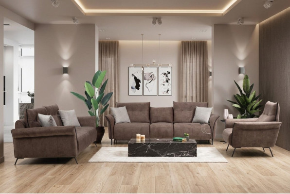 Set Wohnzimmer Sofa Couch Designer Modern Sofagarnitur Luxus Sessel Neu