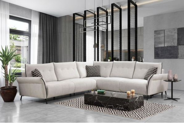 Wohnzimmer Sofa L-Form Modern Design Textil Stoff Luxus Couch Polstermöbel