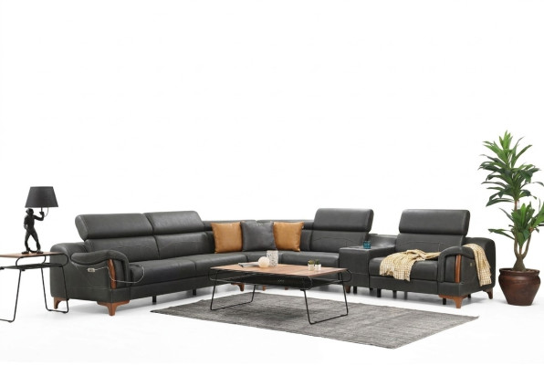 Ecksofa Luxus Sofa L-Form Neu Möbel Wohnzimmer Designer Modern Textil