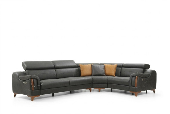 Ecksofa L-Form Sofa Couch Design Polster Modern Textil Möbel Wohnzimmer