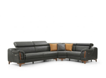 Ecksofa L-Form Sofa Couch Design Polster Modern Textil Möbel Wohnzimmer