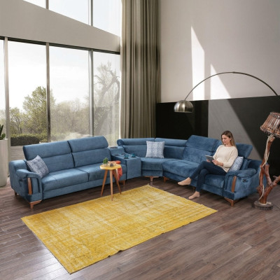 Wohnzimmer Ecksofa L-Form Sofa Couch Modern Design Möbel Textil