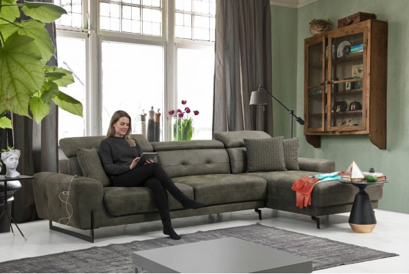 Relax Ecksofa L-Form Luxus Möbel Wohnzimmer Eck Sofa Couch Polster Modern Neu