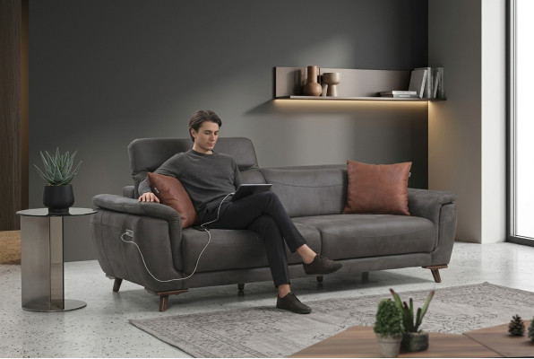 Luxus Dreisitzer Sofa Modern Sitzmöbel Wohnzimmer Couch Polstermöbel