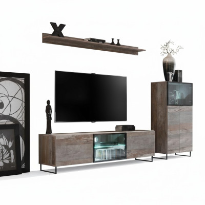 TV-Ständer Modern Regal Wohnzimmer Design Einrichtung Wohnwand Möbel