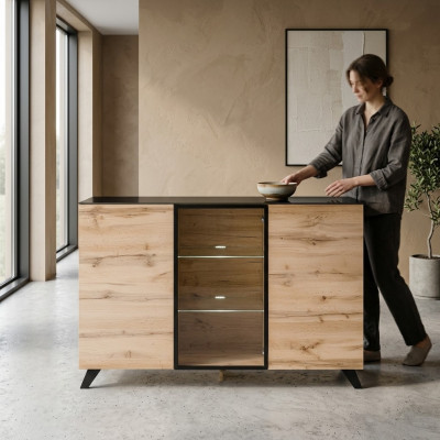 Komoda designu z dřeva Moderní skříň nábytek do obývacího pokoje Nový.