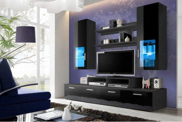 Obývací stěna dřevo Styl Moderní Luxus Obývací pokoj Nábytek Skříň na zeď Kompletní