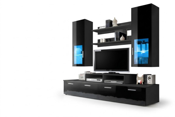 Obývací stěna dřevo Styl Moderní Luxus Obývací pokoj Nábytek Skříň na zeď Kompletní