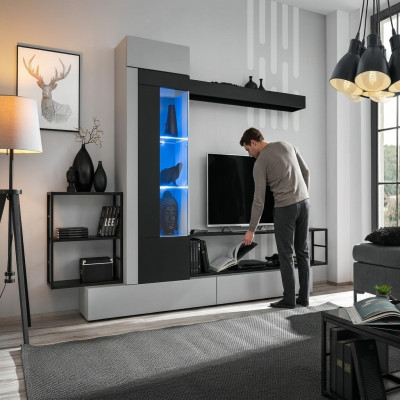 Moderne Design Wohnwand TV-Ständer Holz Wand Regale Luxus Wohnzimmer Einrichtung