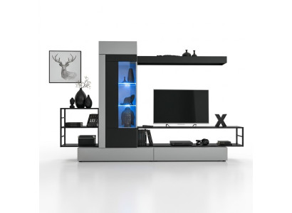 Moderne Design Wohnwand TV-Ständer Holz Wand Regale Luxus Wohnzimmer Einrichtung