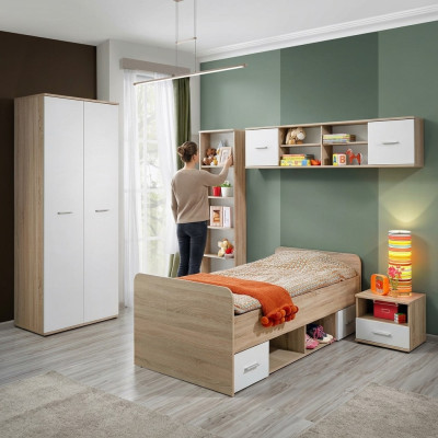Komplett Kinderzimmer Set Nachttisch Designer Bett Modern Kleiderschrank Möbel