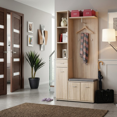 Flurgarderobe Schrank Kleiderständer Holz Modern Möbel Garderobe Diele