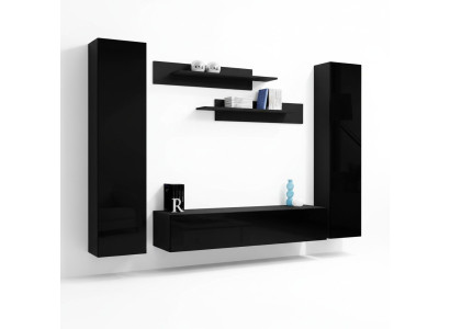 Komplette Set Wohnwand Wohnzimmer Luxus Einrichtung Moderne Möbel