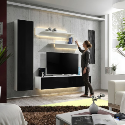 Luxus Wohnwand Designer TV Ständer Sideboard Einrichtung Wohnzimmer 4tlg Set
